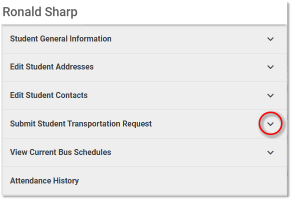 EZR Parent Portal Submit Transportation Request Tab.png